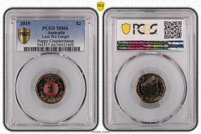 2018 $2 Lest We Forget - War Graves 30th Ann. $2 Coin Colorized MS66