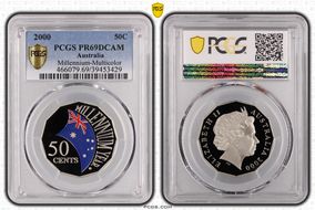 2000 50C Millennium - Colorized PR69DCAM