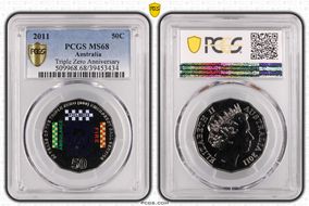 2011 50C Triple Zero Anniversary Colorized MS68