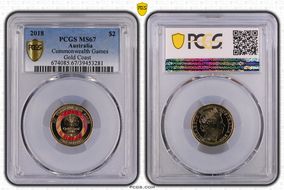 2018 $2 Commonwealth Games Gold Coast MS67