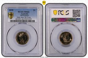 2018 $2 3rd Portrait 30th Ann. $2 Coin MS66