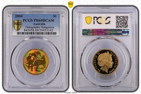 2004 $1 Holographic Kangaroos PR69DCAM