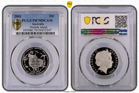 2001 20C Norfolk Island PR70DCAM