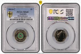 2014-C $2 Remembrance Colorized MS68