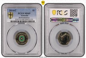 2014-C $2 Remembrance Colorized MS69