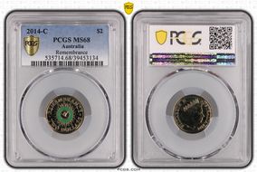 2014-C $2 Remembrance Colorized MS68