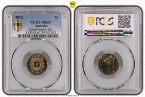 2012 $2 Remembrance Day MS67