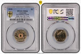 2018 $2 In Flanders Fields Colorized 30th Ann. $2 Coin MS66