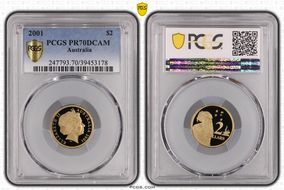 2001 $2 PR70DCAM