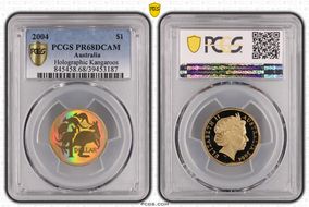2004 $1 Holographic Kangaroos PR68DCAM