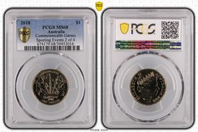 2018 $1 Commonwealth Games Sporting Events 2 of 4 MS68