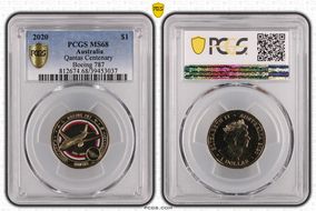 2020 $1 Qantas Centenary Boeing 787 MS68