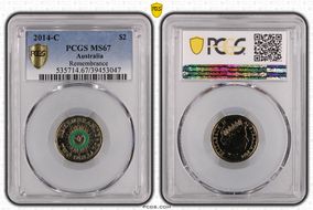 2014-C $2 Remembrance Colorized MS67