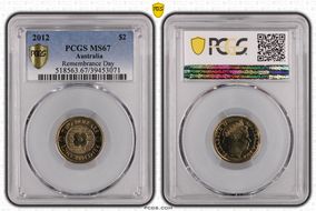 2012 $2 Remembrance Day MS67