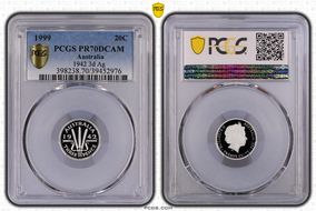 1999 20C 1942 3d Ag PR70DCAM
