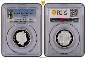 1998 20C Silver PR70DCAM