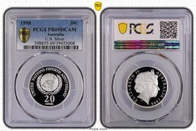 1998 20C United Nations 50th Ann. Ag PR69DCAM