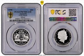 1998 20C 1938 Florin Silver PR70DCAM