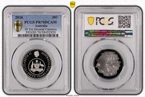2016 20C 50 Yrs Decimal Currency PR70DCAM