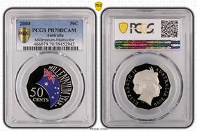 2000 50C Millennium - Colorized PR70DCAM