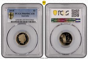 2018 $2 30th Anniversary Designed by Ian Rank-Broadley Effigy PR69DCAM