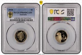 2018 $2 30th Anniversary Designed by Ian Rank-Broadley Effigy PR69DCAM