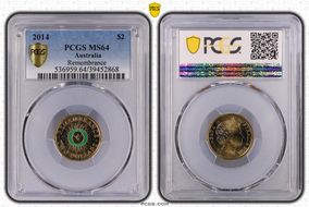 2014 $2 Remembrance - Colorized MS64