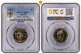 2020 $1 Qantas Centenary MS67