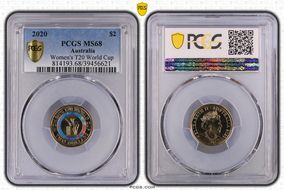 2020 $2 Women's T20 World Cup Colorized MS68