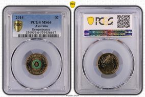 2014 $2 Remembrance - Colorized MS64