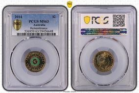 2014 $2 Remembrance - Colorized MS63