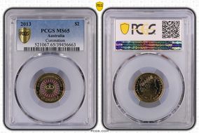 2013 $2 Coronation Colorized MS65