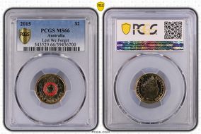 2015 $2 Lest We Forget Colorized MS66