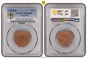 1953 A. (p) 1/2D MS64RB