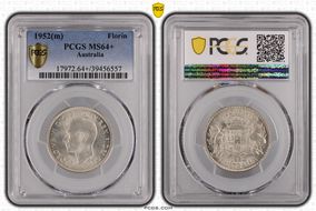 1952(m) Florin KM-48  Ag MS64+