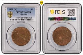 1950 (m) 1D KM-43 MS65RB