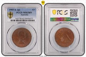 1953 A. (p) 1D MS63BN
