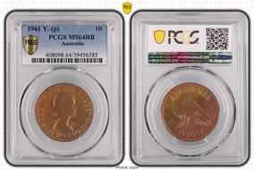 1961 Y. (p) 1D MS64RB