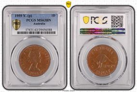 1959 Y. (p) 1D MS63BN