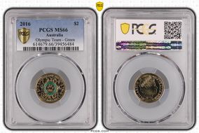 2016 $2 Olympic Team - Green Colorized MS66