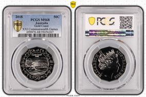 2018 50C Gold Coast  XXI Commonwealth Games MS68