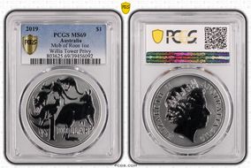 2019 $1 Mob of Roos Willis Tower Privy MS69