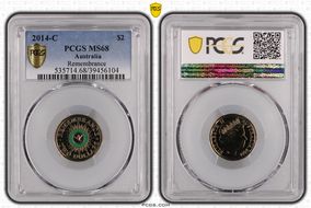 2014-C $2 Remembrance Colorized MS68