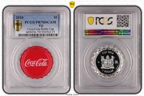 2018 $1 Coca-Cola Bottle Cap Colorized PR70DCAM