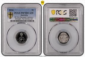 2016 5C 50 Yrs Decimal Currency PR70DCAM