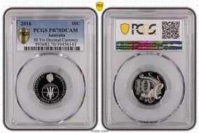 2016 10C 50 Yrs Decimal Currency PR70DCAM
