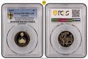 2016 $1 50 Yrs Decimal Currency PR70DCAM