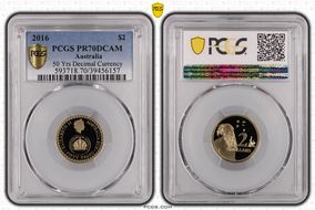 2016 $2 50 Yrs Decimal Currency PR70DCAM