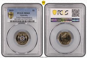 2019 $2 Police Remembrance Colorized MS64