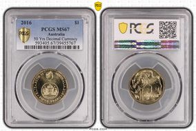 2016 $1 50 Yrs Decimal Currency MS67